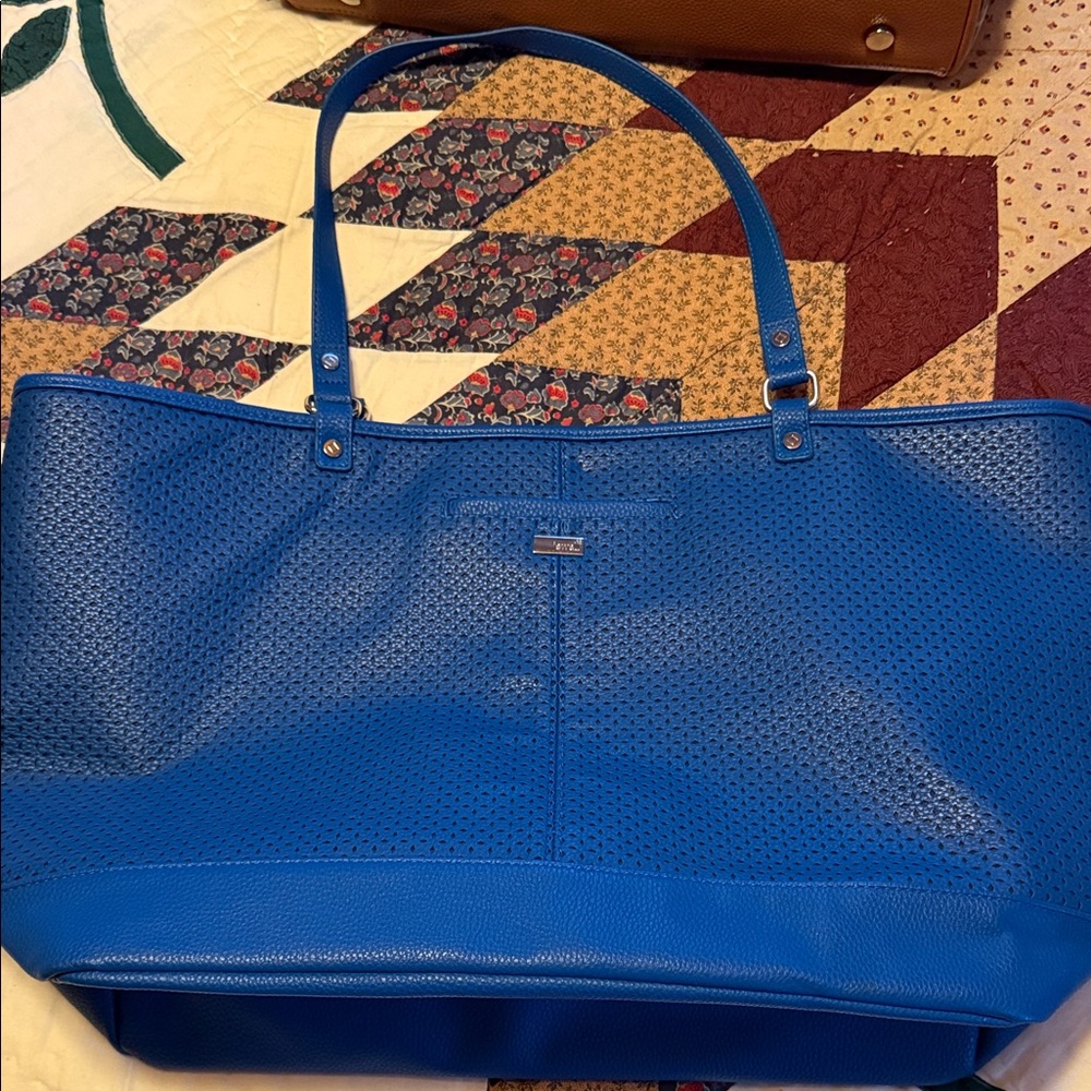 Thirty-One Royal Blue Perforated Tote